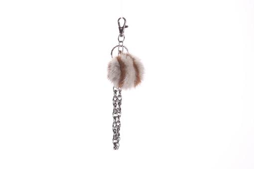 Pom Pom Anhänger mit Kette 